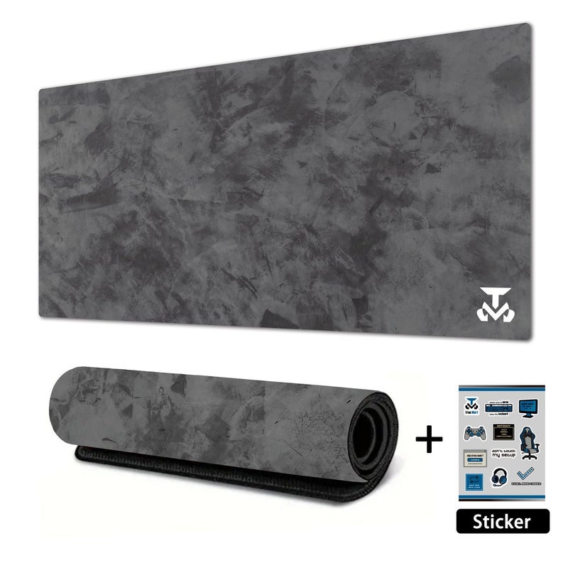 ترو مارت ماوس باد مكتبي كبير، لوحة فأرة ألعاب مقاومة للماء، 900 x 400 x   3 مم، 31.5 x 11.8 x 0.157 بوصة، لوحة فأرة ألعاب، لوحة مكتبية XXL، لوحة مكتبية غير قابلة للانزلاق، لوحة فأرة ألعاب XL، لوحة مكتب من المطاط السميك، مناسبة للألعاب والمكتب والمنزل - Image 1